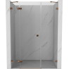 Mexen Lunar Duschdrehtür links 150 cm, transparent, Roségold - 834S-150-050-60-00-L