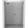 Mexen Lunar Duschdrehtür links 120 cm, transparent, gebürstet Gun Gray - 834S-120-050-66-00-L