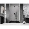Mexen Lunar linke Pendeltür für die Dusche, 140 cm, transparent, gebürstetes Gun Gray - 834S-140-050-66-00-L