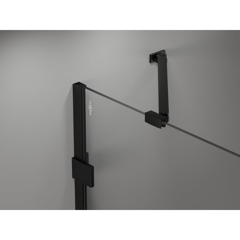 Mexen Lunar Duschpendeltür links 120 cm, transparent, schwarz - 834S-120-050-70-00-L