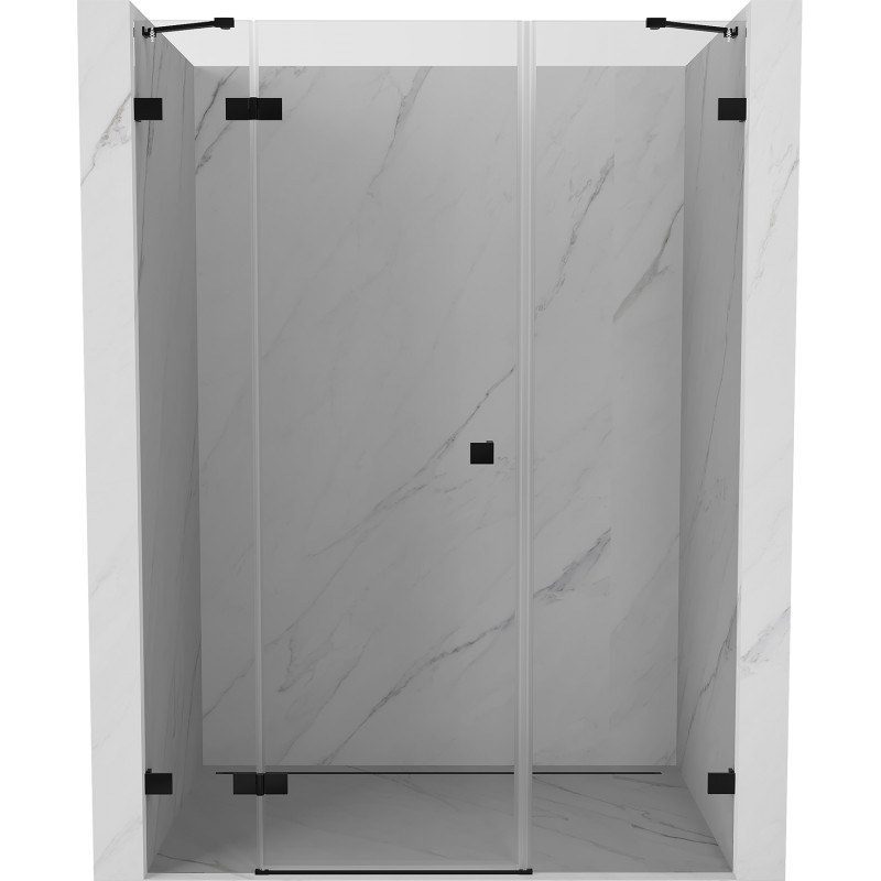 Mexen Lunar Duschdrehtür links 135 cm, transparent, schwarz - 834S-135-050-70-00-L