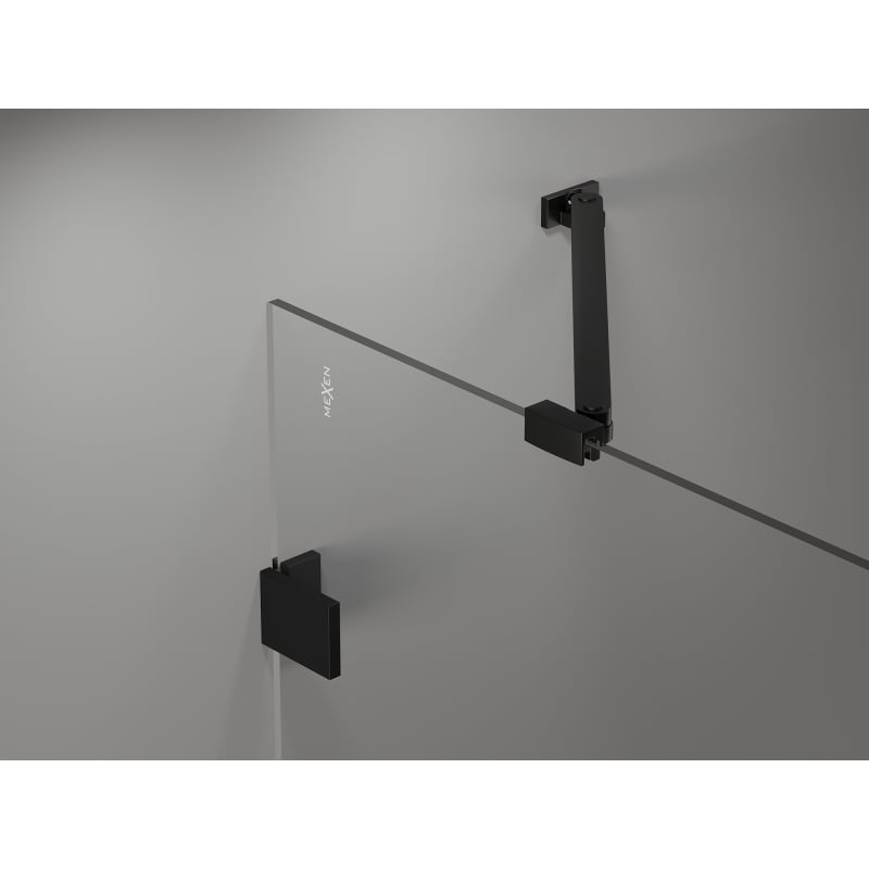 Mexen Lunar Duschpendeltür links 150 cm, transparent, schwarz - 834S-150-050-70-00-L