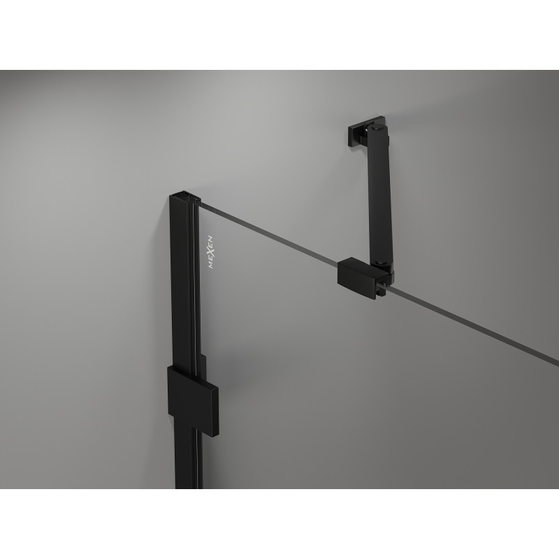 Mexen Lunar Duschpendeltür links 150 cm, transparent, schwarz - 834S-150-050-70-00-L
