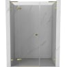 Mexen Lunar L Dusch-Schwingtür links 155 cm, transparent, gold - 834SL-155-050-50-00-L