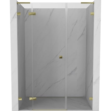 Mexen Lunar L Duschschwingtür links 160 cm, transparent, gold - 834SL-160-050-50-00-L