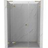 Mexen Lunar L Duschschwingtür links 160 cm, transparent, gold - 834SL-160-050-50-00-L