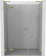 Mexen Lunar L Duschschwingtür links 160 cm, transparent, gold - 834SL-160-050-50-00-L