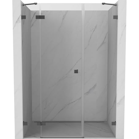 Mexen Lunar Duschtür Schwenkbar Links 135 cm, Transparent, Gun Metal - 834S-135-050-95-00-L