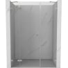 Mexen Lunar Duschtür links 125 cm, transparent, gebürstetes Nickel - 834S-125-050-97-00-L