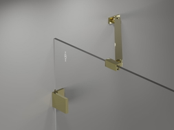 Mexen Lunar Duschwand 1-flügelig 70 x 150 cm, transparent, gold - 897-070-000-50-00