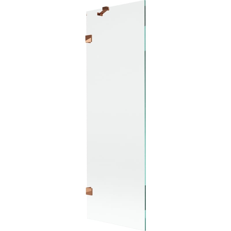 Mexen Lunar Wannenschirm 1-flügelig 60 x 150 cm, transparent, Roségold - 897-060-000-60-00