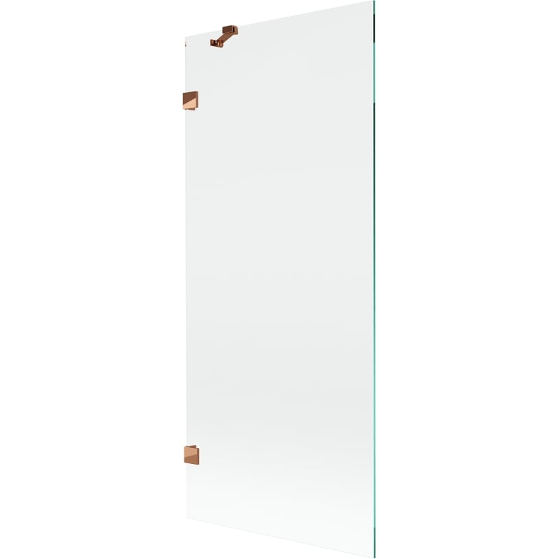 Mexen Lunar Badewannenabtrennung 1-flügelig 80 x 150 cm, transparent, Roségold - 897-080-000-60-00