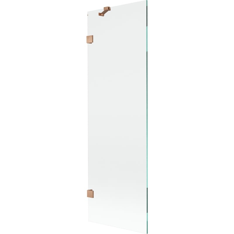 Mexen Lunar Badewannenabtrennung 1-flügelig 60 x 150 cm, transparent, gebürstetes Kupfer - 897-060-000-65-00