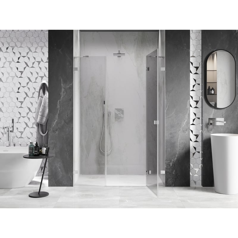 Mexen Lunar Duschdrehtür rechts 135 cm, transparent, chrom - 834S-135-050-01-00-P