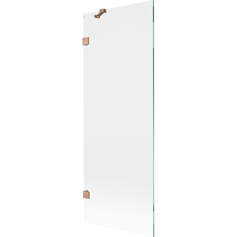 Mexen Lunar Badewannenwand 1-flügelig 70 x 150 cm, transparent, gebürstetes Kupfer - 897-070-000-65-00