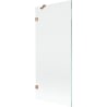 Mexen Lunar Badewannenabtrennung 1-flügelig 80 x 150 cm, transparent, gebürstetes Kupfer - 897-080-000-65-00