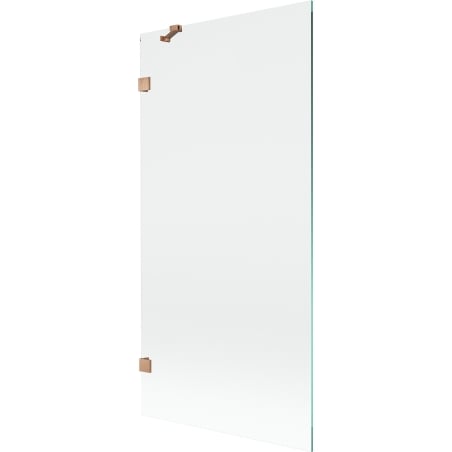 Mexen Lunar Badewannen-Wand 1-flügelig 90 x 150 cm, transparent, gebürstetes Kupfer - 897-090-000-65-00