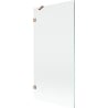 Mexen Lunar Badewannen-Wand 1-flügelig 90 x 150 cm, transparent, gebürstetes Kupfer - 897-090-000-65-00
