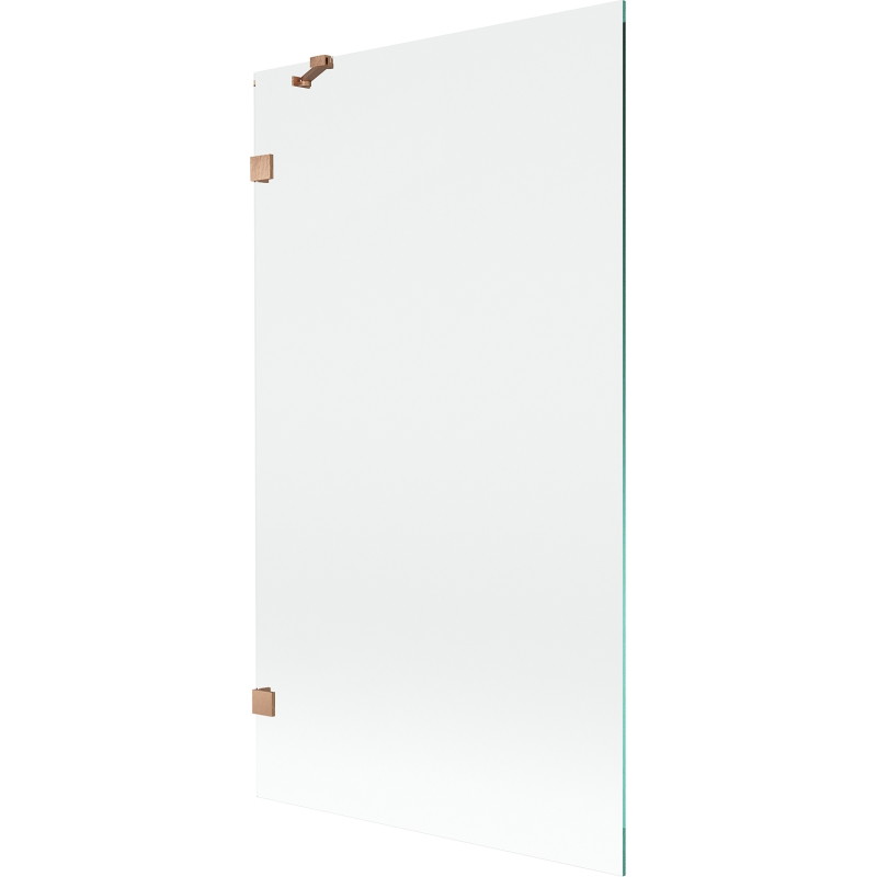 Mexen Lunar einflügelige Badewannenfalttür 100 x 150 cm, transparent, gebürstetes Kupfer - 897-100-000-65-00