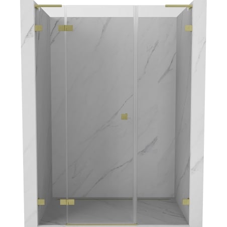 Mexen Lunar L Duschdrehtür links 155 cm, transparent, gebürstet Gold - 834SL-155-050-55-00-L