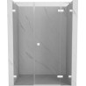 Mexen Lunar Duschdrehtür rechts 130 cm, transparent, weiß - 834S-130-050-20-00-P