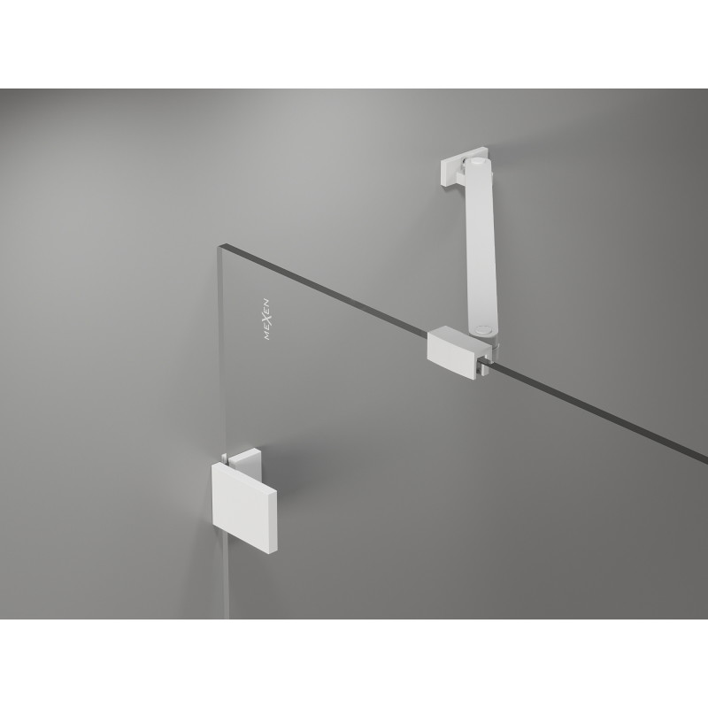 Mexen Lunar Duschpendeltür rechts 140 cm, transparent, weiß - 834S-140-050-20-00-P