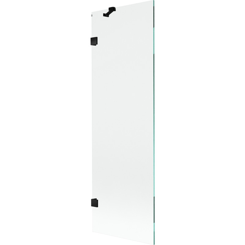 Mexen Lunar Badewannenwand 1-flügelig 60 x 150 cm, transparent, schwarz - 897-060-000-70-00