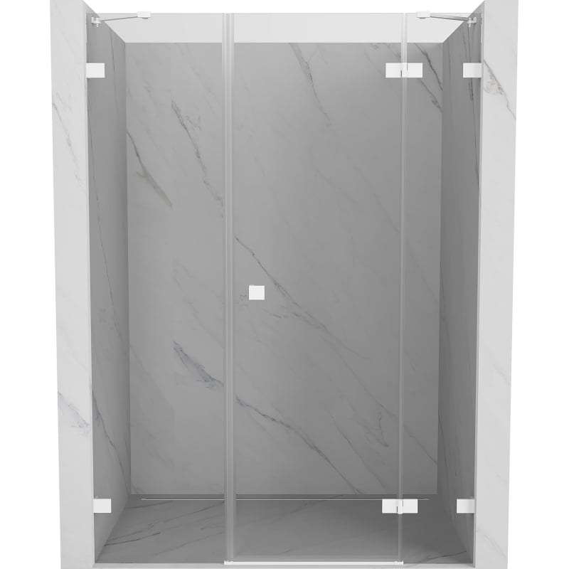 Mexen Lunar Duschdrehtür rechts 150 cm, transparent, weiß - 834S-150-050-20-00-P