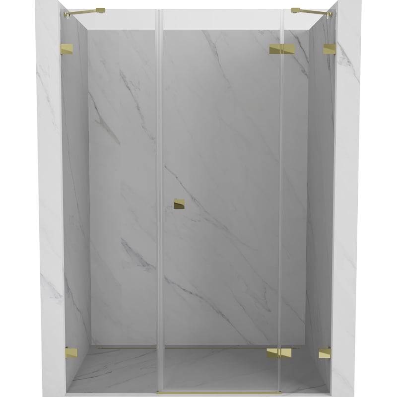 Mexen Lunar Duschdrehtür rechts 125 cm, transparent, gold - 834S-125-050-50-00-P