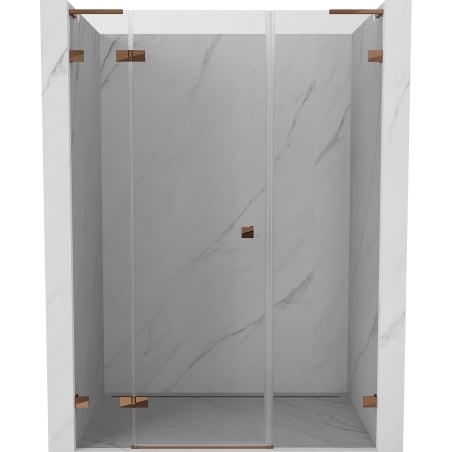 Mexen Lunar L Duschdrehtür links 135 cm, transparent, Roségold - 834SL-135-050-60-00-L