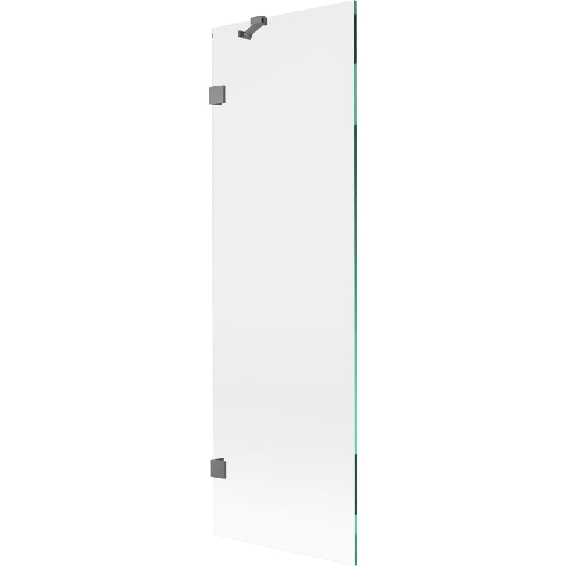 Mexen Lunar Badewannenwand 1-flügelig 60 x 150 cm, transparent, Gun Metal - 897-060-000-95-00