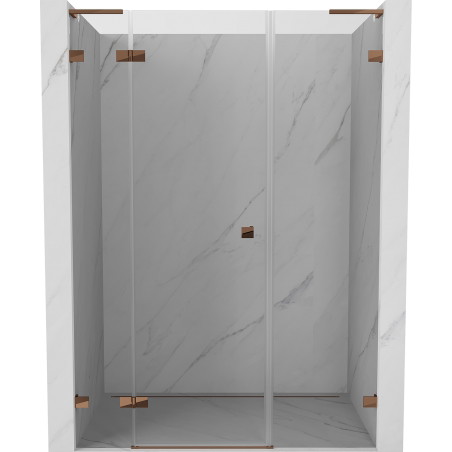 Mexen Lunar L Duschdrehtür links 145 cm, transparent, Roségold - 834SL-145-050-60-00-L