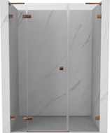 Mexen Lunar L Duschdrehtür links 145 cm, transparent, Roségold - 834SL-145-050-60-00-L