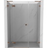 Mexen Lunar L Duschabtrennung schwenkbar links 155 cm, transparent, Roségold - 834SL-155-050-60-00-L