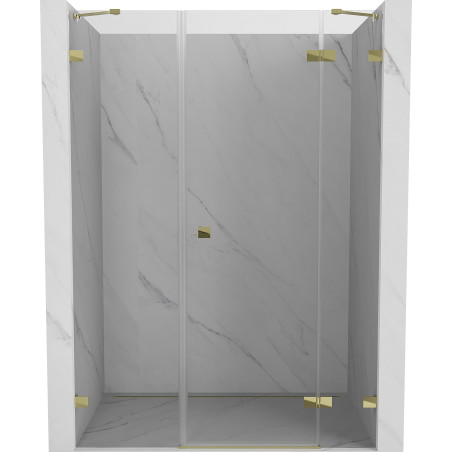 Mexen Lunar Duschflügeltür rechts 155 cm, transparent, gold - 834S-155-050-50-00-P