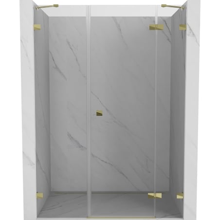 Mexen Lunar Duschfaltür rechts 160 cm, transparent, gold - 834S-160-050-50-00-P