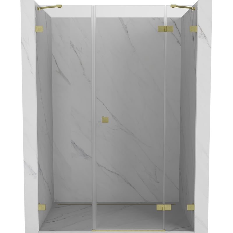 Mexen Lunar Duschschwingtür rechts 120 cm, transparent, gebürstetes Gold - 834S-120-050-55-00-P