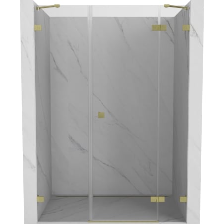 Mexen Lunar Duschdrehtür rechts 125 cm, transparent, gebürstetes Gold - 834S-125-050-55-00-P