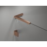 Mexen Lunar L Duschdrehtür links 130 cm, transparent, gebürstetes Kupfer - 834SL-130-050-65-00-L
