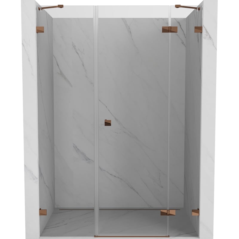 Mexen Lunar Duschdrehtür rechts 135 cm, transparent, Roségold - 834S-135-050-60-00-P