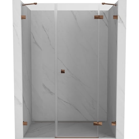Mexen Lunar Duschdrehtür rechts 140 cm, transparent, Roségold - 834S-140-050-60-00-P