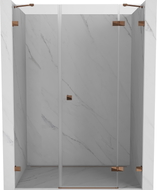 Mexen Lunar Duschdrehtür rechts 145 cm, transparent, Roségold - 834S-145-050-60-00-P