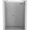 Mexen Lunar Duschpendeltür rechts 155 cm, transparent, gebürstetes Kupfer - 834S-155-050-65-00-P