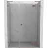Mexen Lunar Duschdrehtür rechts 160 cm, transparent, gebürstetes Kupfer - 834S-160-050-65-00-P