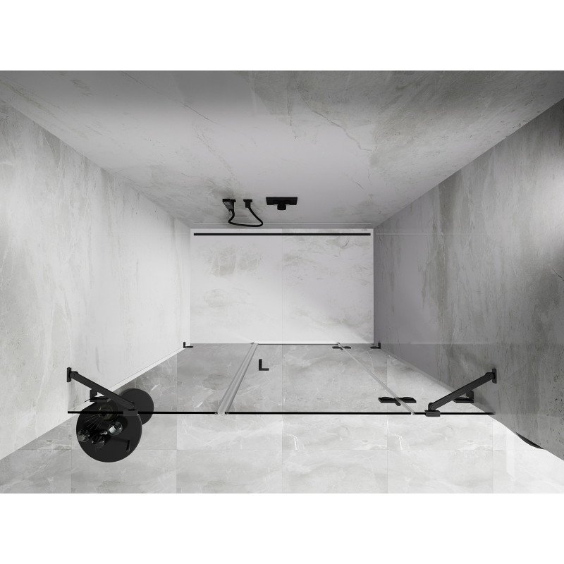 Mexen Lunar Duschflügeltüren rechte 120 cm, transparent, gebürstetes Gungrau - 834S-120-050-66-00-P