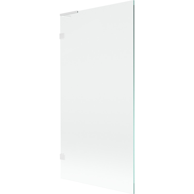 Mexen Lunar L Badewannenwand 1-flügelig 90 x 150 cm, transparent, weiß - 897L-090-000-20-00