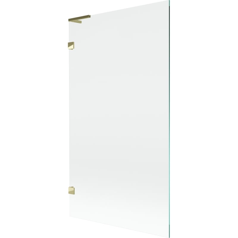 Mexen Lunar L Badewannen-Faltwand einteilig 100 x 150 cm, transparent, gold - 897L-100-000-50-00