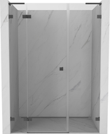 Mexen Lunar L Duschschwingtür links 130 cm, transparent, gun grey gebürstet - 834SL-130-050-66-00-L