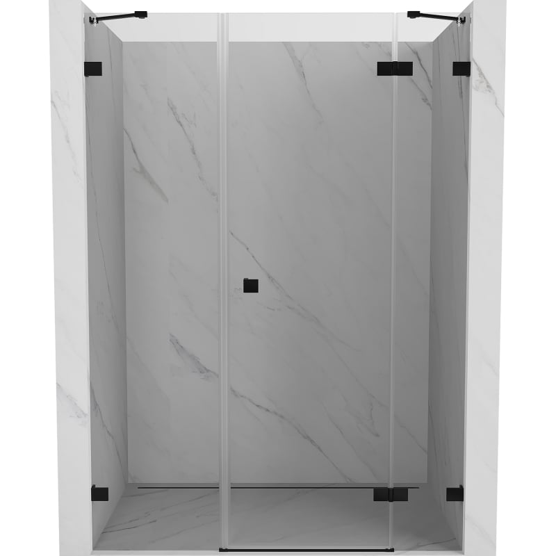 Mexen Lunar Duschdrehtür rechts 155 cm, transparent, schwarz - 834S-155-050-70-00-P
