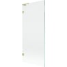 Mexen Lunar L Badewannenabtrennung 1-flügelig 80 x 150 cm, transparent, gold gebürstet - 897L-080-000-55-00